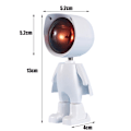 Pikkukuva 2 / 8: Auringonlaskun pöytäprojektivalaisin Robotin muotoinen LED-taideprojektilamppu 360 asteen lamppu kodin baarijuhlan koristeluun