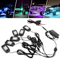 Miniatyrbilde 2 av 6: 6 stk Atmosfærisk Chassislys Bil Eksteriør Dekorasjon Neonlampe RGB LED for Jeep ATV SUV