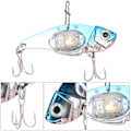 Miniatyrbillede 6 af 8: Undervands LED-lys Metal Hard Lure 3D Fiskefiskeri Kunstagn Diskantkrog (blå)