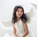 Pikkukuva 2 / 5: Luminous White Feather Stage Wings - Swallow Shape, Keskikokoinen (80*40cm), Kolmiosainen set