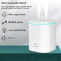 Miniatyrbilde 3 av 5: 2000ML USB Skrivebordsfukter med Dobbel Spray for Aromaterapi og Hudpleie Kjølig Tåke Luftrenser for Hjem og Kontor 2SprayPortWhite