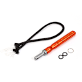 Miniatyrbild 1 av 8: utomhus Survival Camp EDC Legering Vattentät Magnesium flintsten CNC växelficka (orange)