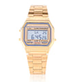 Miniatyrbild 3 av 6: Digital LED-bakgrundsbelysning Elektronisk klocka i rostfritt stål Watch (guld) Gold
