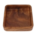 Miniatyrbillede 1 af 8: Valnøddefrugtfad Glat Tekstureret Elegant Træserveringsbakke til Snack Frugt Nød Køkkenredskaber Firkantet 15x15cm