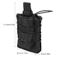 Miniatyrbild 7 av 8: Utomhus bärbar ammunitionsklämma hållare midjeförvaringsväska Mini Pack Mag Pouch för jakt (svart)