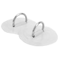 Miniatyrbillede 7 af 8: 2 stk oppustelig bådkajak DRing Pad Patch PVC marine rustfrit stål fast spænde (hvid)