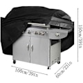 Pikkukuva 5 / 5: 100*60*150 cm Grillipeite, Vedenpitävä Kaasugrillin Suojus Musta 210D