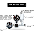 Miniatyrbilde 2 av 5: CO2-regulator for akvarium Dobbelt akvarium CO2 trykkmåler Justerbart trykk CO2-system (w21.8)