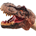 Miniatyrbillede 5 af 5: Scare Green Allosaurus Dinosaur Hånddukke - Blød Gummi Dyrehoved Legetøj til Børn 3-12 År