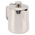 Miniatyrbillede 3 af 8: Rustfrit mælkeskummerkande i rustfrit stål, cappuccino-kande, kaffeskumbeholder med låg, 350 ml