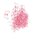 Miniatyrbillede 7 af 8: 50 stk. Pink Butterflies Papirclips Tegneserie Farve Plating Innovative Søde Papirclips til Kontor Hjem Skole