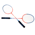 Miniatyrbild 7 av 8: Badmintonracketset i lättviktsjärnlegering, enstaka racketar med förvaringsväska för nybörjare