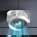 Miniatyrbillede 5 af 5: Højhastigheds Luftcirkulationsventilator Med Lys Justerbare Tilstande Luftkøler Til Hjem Soveværelse (stemmestyring) F R