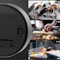 Miniatyrbillede 4 af 5: Køkkenur Digitalt Ur med Stopur og Nedtællingsfunktion Aluminiumlegeringshus 2 Skærmvisningstilstande 3 Justerbare Lydstyrkeniveauer (Sort)