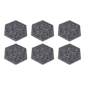 Miniatyrbild 7 av 8: 12 st Hexagonala Akustikpaneler Hög Densitet Ljudabsorberande Paneler Ljudisolerade Snedställda Kantväggpaneler 14x12x7cm Mörkgrå