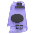 Miniatyrbilde 5 av 8: for Steam Deck Bakplate Varmeavledning DIY Erstatningsskall Etui Ekstern Halvlederkjøler for Steam Deck Lilla Transparent Etui