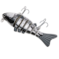 Miniatyrbild 2 av 8: Fiskebete, hållbart, imitationsplast, falskt, multiledat, simbete, långsamt sjunkande glidbete 4#