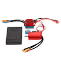 Miniatyrbild 1 av 8: 4400KV Borstlös Motor Set Aluminiumlegering Plast 35A Elektronisk Hastighetsregulator Programmeringskort för Traxxas 1/12 RC Bil