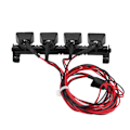 Pikkukuva 2 / 8: 4 LED-valonauha, kattovalot, lamppu, lisävarusteosa Axial scx10 Traxxas trx‑4 RC-autoon (valkoinen)