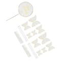 Pikkukuva 6 / 8: 3 sarjaa perhoskakkukoriste 3D-väriperhoskakkukoristekortti Cupcake Topper syntymäpäivä hääjuhlan koriste valkoinen