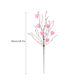 Miniatyrbillede 2 af 5: Valentinsdag dekorative blomstergrene (4 stk) - 50 cm jern + skum