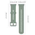 Miniatyrbild 7 av 8: Smart Watch Replacement Band Grå Grön Smart Watch Mjuk silikonrem för FIT2