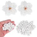 Miniatyrbillede 7 af 8: 100 stk. broderiklæbestof mønster blomme strygemærker DIY rygsæk tøj tilbehør