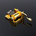 Miniatyrbillede 5 af 8: Cool 18 toner DIY Mechanical Musical Box Golden Music Movement