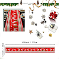 Miniatyrbilde 2 av 4: Julebordløper Rød Lin Bordløper Jul Langt Tre og Hjort Bordløper 183*33cm