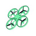 Miniatyrbilde 8 av 8: RC Mini Drone Gravity Sensor LED Light Quadcopter Barnelek med Dual Remote Control WatchGreen