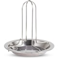Miniatyrbilde 1 av 5: Kylling Grillstativ, Kyllingbeinholder, Kyllingholder i Rustfritt Stål, Non-Stick Kylling Kalkun Stekeform Grill Baking Matlaging Gryter, BBQ Ølboks C