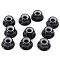 Miniatyrbilde 1 av 2: Anodiserte M5 Nylon Insert SelfLock Muttere Hex Lock Muttere Aluminiumlegering 10stk