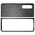 Miniatyrbild 3 av 8: Business Läder Telefonfodral för Galaxy Z Fold 3 Dammsäker Fällbar Skärm Telefonfodral Svart