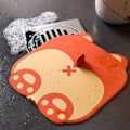 Miniatyrbillede 5 af 8: Bruseafløbsstop i tegneseriestil, lugtfri silikone, skridsikker badekarstop til hjemmets badeværelse og toilet, orange