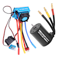 Miniatyrbild 7 av 8: RC 3650 2300KV Vattentät 4-polig Borstlös Motor med 60A ESC Combo Set för 1/10 RC Bil