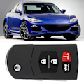 Pikkukuva 6 / 8: 3 + 1 painikkeen taittuva kääntöavain kotelo kuori sopii Mazda 3 5 6 RX-8 CX-7 CX-9