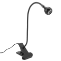 Miniatyrbillede 4 af 8: USB LED Bordlampe Mini Skrivebord Natlampe med klips til hjemmestudie læsning Sort Hvid