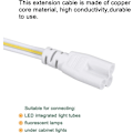 Pikkukuva 2 / 5: LED-putken liitäntäkaapeli 30CM Uros-Naaras kaksisuuntainen jatkojohto integroituun LED-putkivaloon, 5 kpl pakkaus