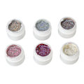 Miniatyrbillede 3 af 8: Shiny Glitter Gel Neglelak Sæt 6 Farver Holografisk Soak Off UV Gel Polish Kit til Kvinder Piger