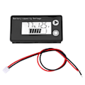 Miniatyrbilde 8 av 8: LCD 12V batterikapasitetsindikator Tester Litiumbatteri Universal Digital Display Voltmeter (10-100V hvit alarm)