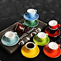 Miniatyrbild 2 av 4: Espresso Svart Italiensk Kaffe Kopp Röd