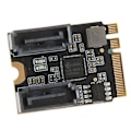 Miniatyrbillede 7 af 8: M.2 til 2 porte SATA3.0 6Gbps JMB582 Chip M.2 til 2 porte SATA3.0 udvidelseskort til computer til Windows
