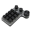 Miniatyrbilde 4 av 8: 12-tasters mekanisk tastatur Bluetooth USB-tilkobling Mini bærbar programmerbar makro-tastatur med 3 knotter for kontor