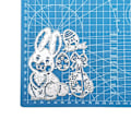 Miniatyrbillede 4 af 7: Prægningsform i kulstofstål til påskehare, skabeloner til scrapbooking, skærestensiler til gør-det-selv-album, stempler til papir og kort
