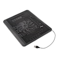 Miniatyrbild 3 av 8: Bärbar datorkylare kylplatta Bas Stor fläkt USB stativ för 14" eller under Notebook Black