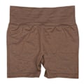 Miniatyrbilde 1 av 8: Høy midje hofteløft yogashorts for kvinner - Myke, pustende shorts med magekontroll for trening og løping - Kaffe L