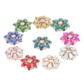 Miniatyrbilde 2 av 8: 10 stk Blomsterformede Rhinestone-knapper Utsøkte DIY-sy på Rhinestone-knapper for håndverksklær