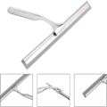 Miniatyrbillede 5 af 5: Rustfrit Stål Bruser Squeegee med Sugeskål Klar Glasvægsrenser Krom Finish