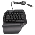 Miniatyrbillede 1 af 8: Enhånds gaming tastatur 39 taster Lysende ergonomisk design Anti-slip Vandtæt USB mekanisk tastatur