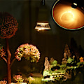 Miniatyrbillede 3 af 5: UVA UVB pærer 25W og 50W, 2 Reptil Lamper Varme Terrestrisk Skildpadde Lampe med Lang Base 360° Rotation til Reptiler og Padder